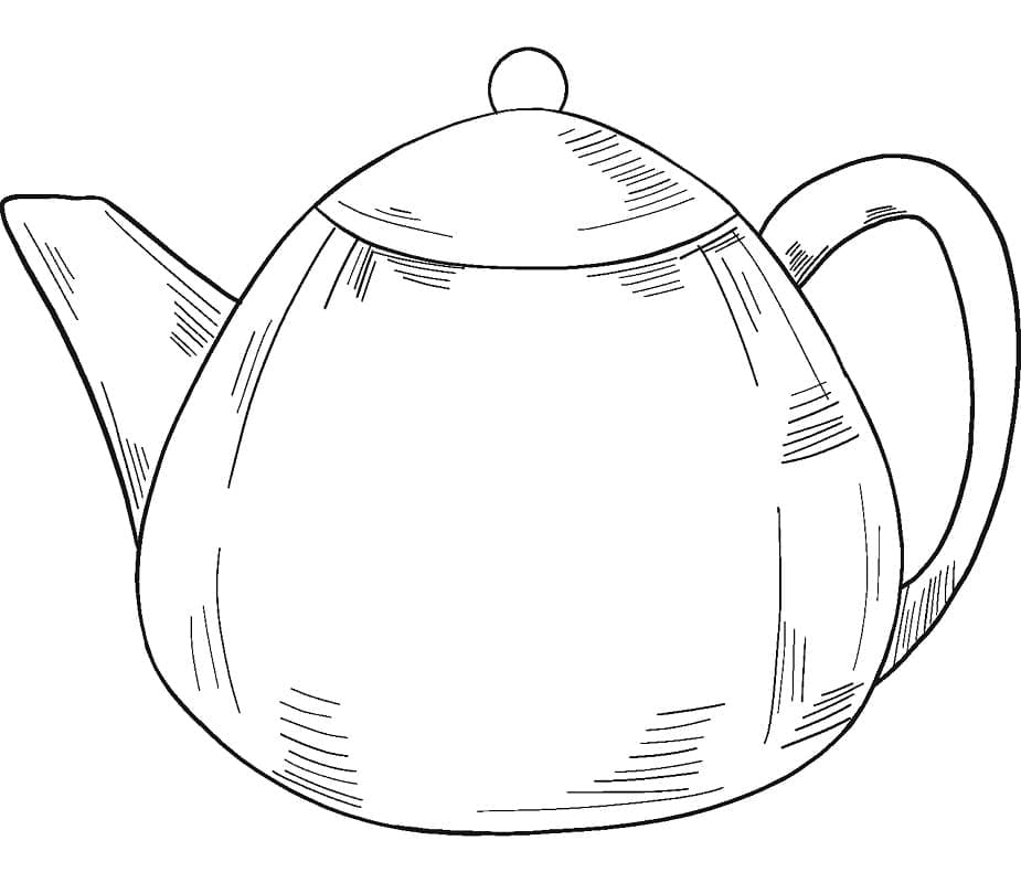 Teapot Printable Coloring Page