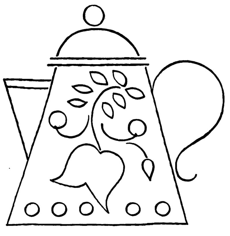 Teapot to Print Coloring Page
