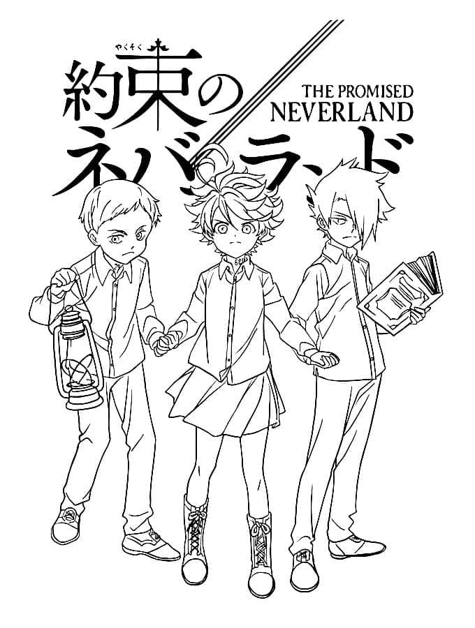 The Promised Neverland Poster Coloring Page