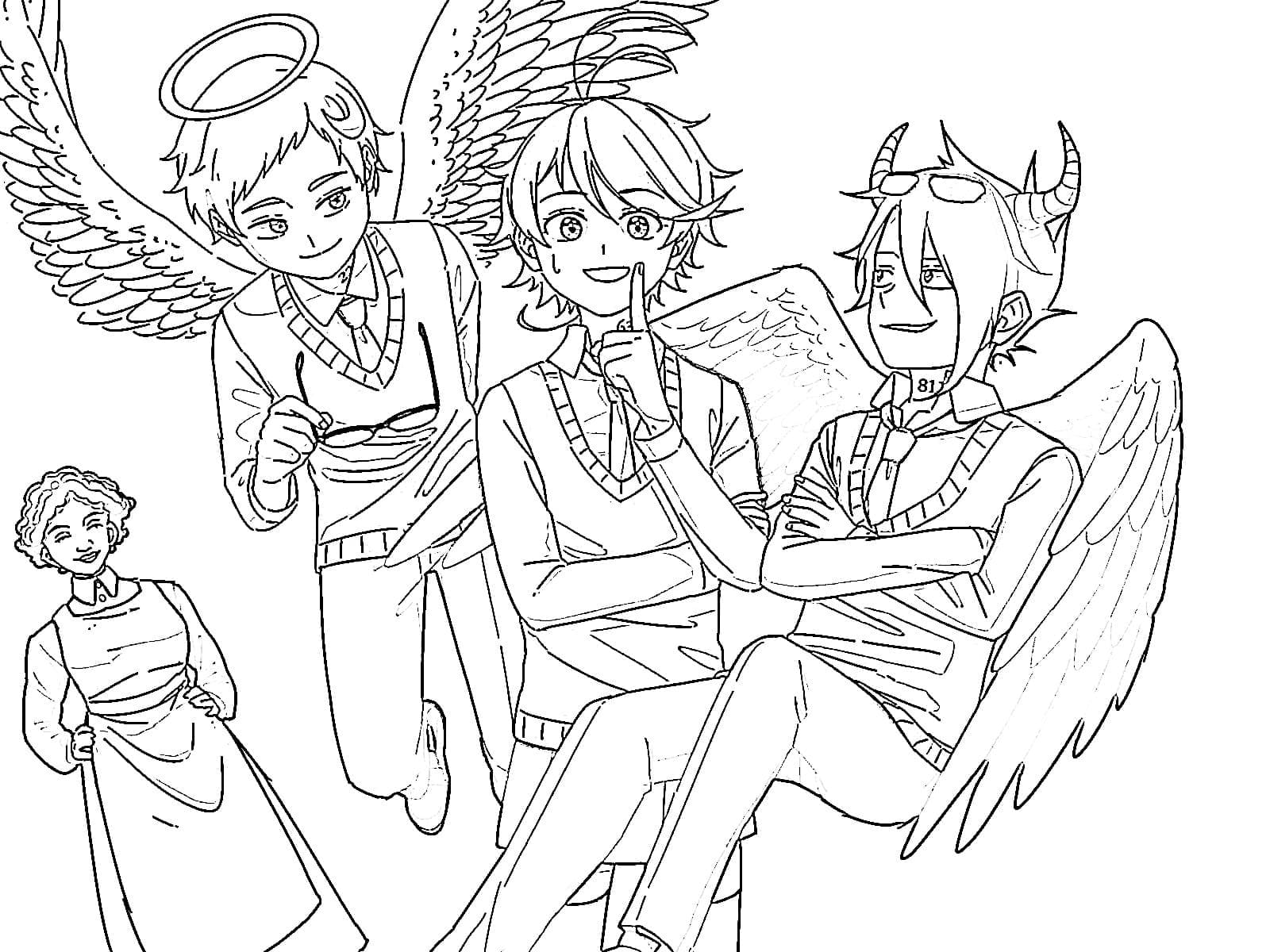 The Promised Neverland to Color Coloring Page