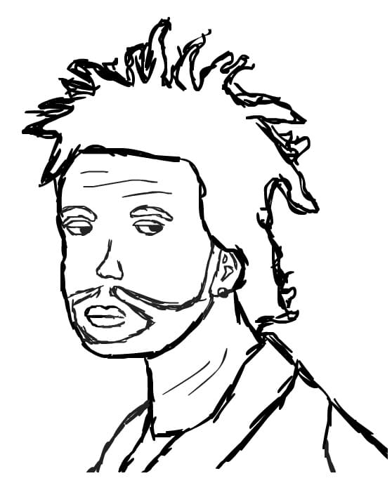 The Weeknd Sketch Coloring Page
