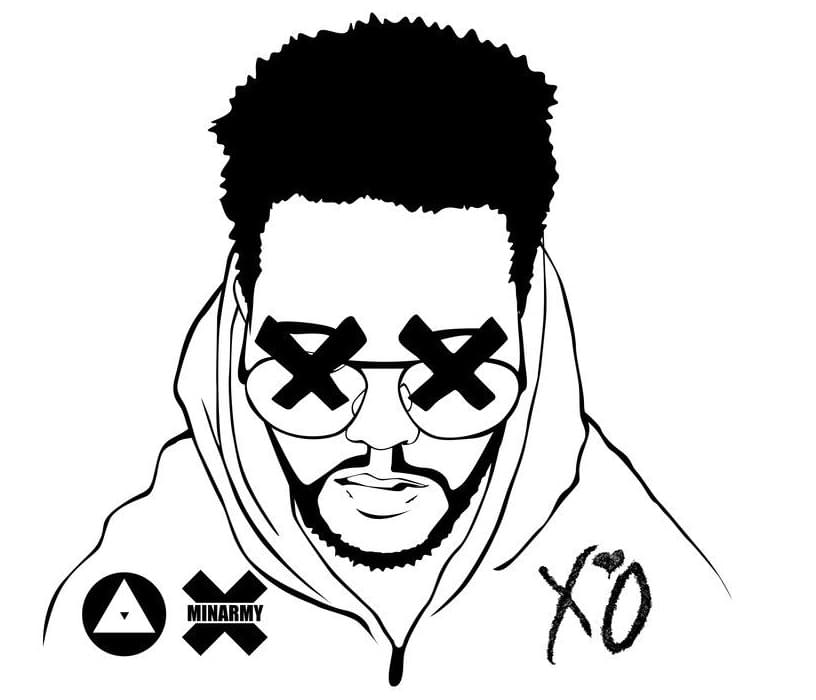 The Weeknd is Awesome Coloring Page