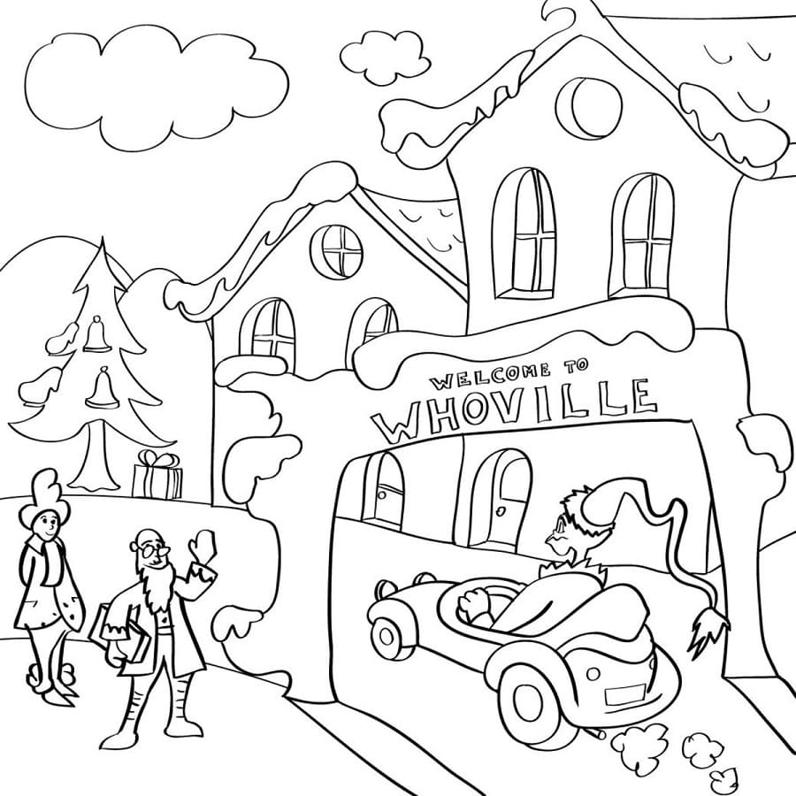 Welcome to Whoville Coloring Page