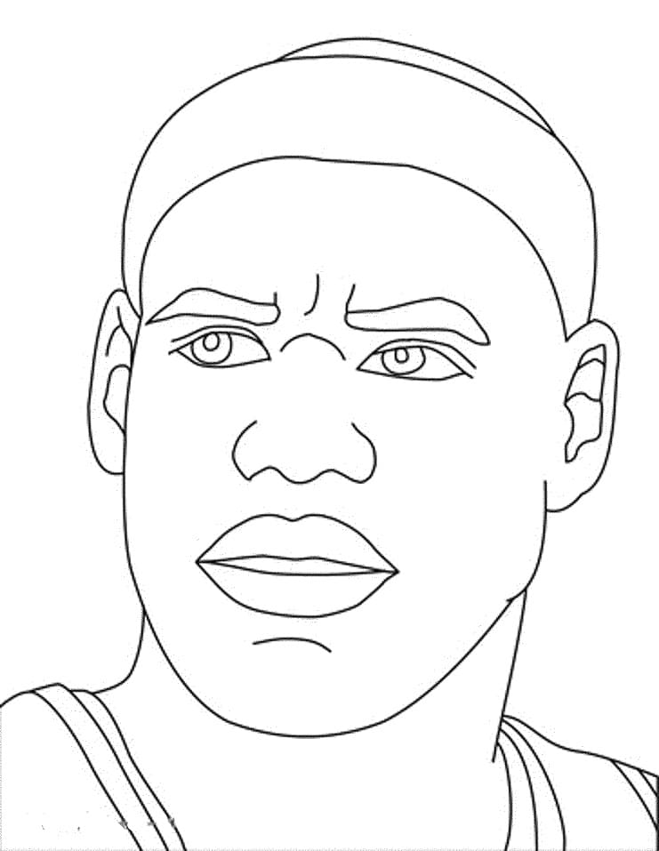 Young Lebron James Coloring Page