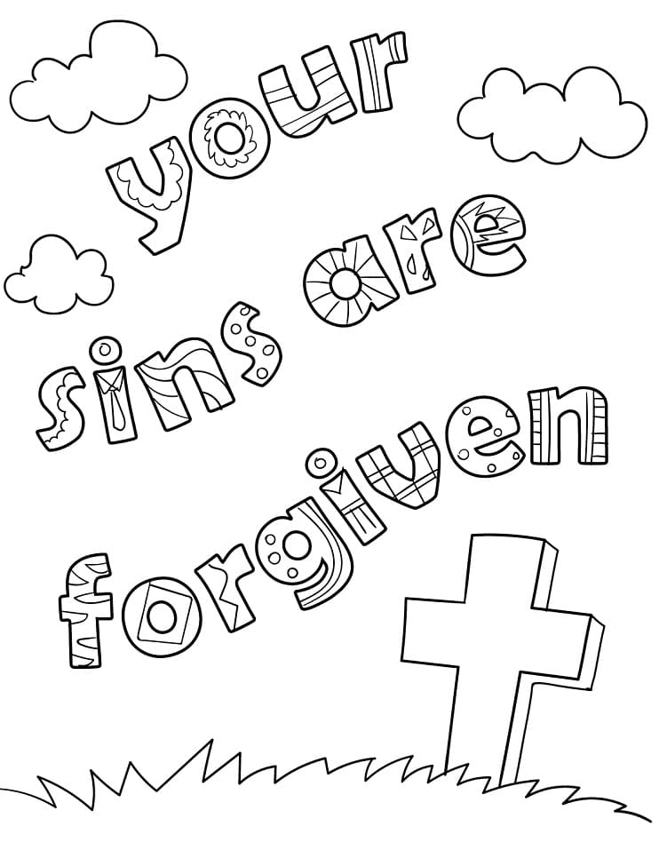 Your Sins Are Forgiven Coloring Page