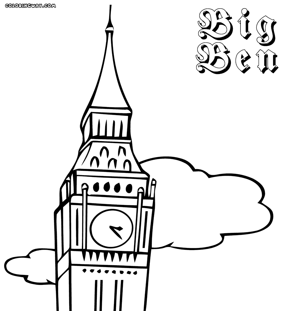 Рисунок биг. Башня Биг Бен раскраска. Лондонский Биг Бен раскраска. Башня Биг Бен для срисовки. Раскраска Биг Бена в Лондоне.