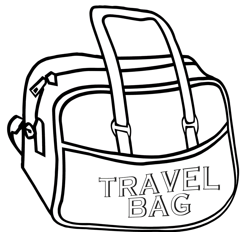 Travel Bag Coloring Page Cool
