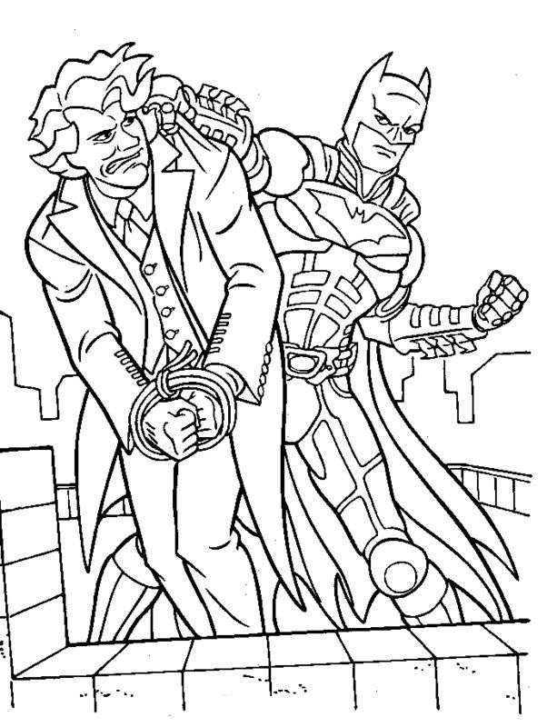 Batman Beyond Catches The Bad Guy Cool Coloring Page
