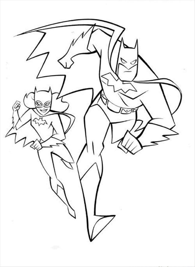Two Batman Beyond Coloring For Kids Coloring Page