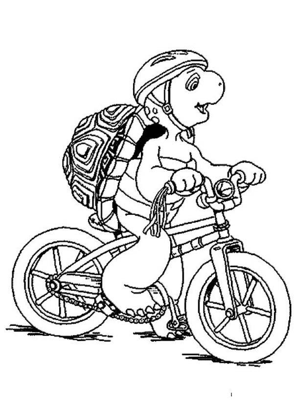 New Riding Bicycle Coloring Page Cool