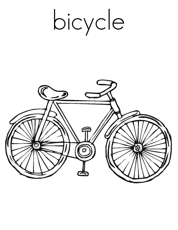 Cool Bicycle For Boy Coloring Page
