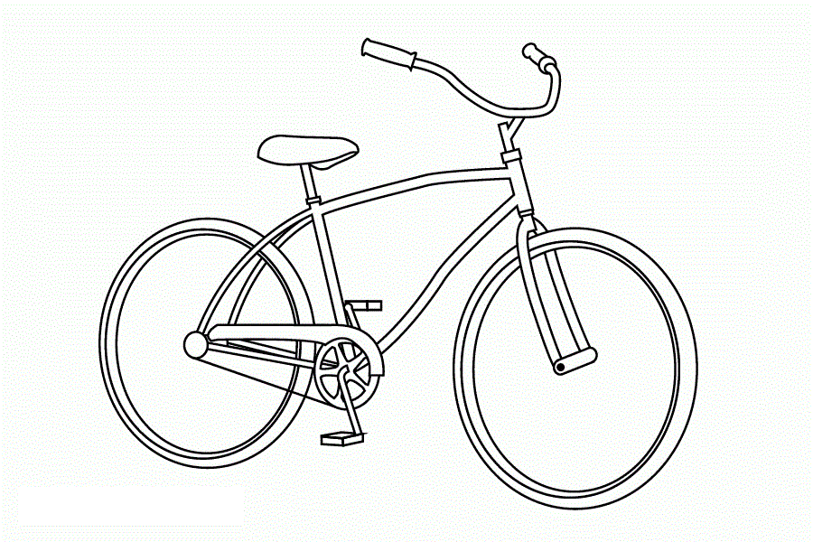 Cool New Bicycle Coloring Page For Free Coloring Page