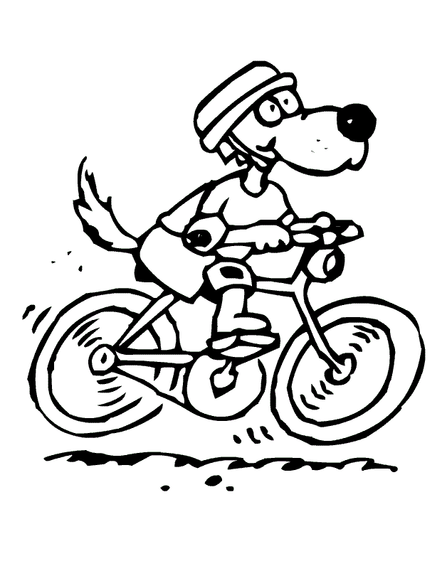 Cool Hot Boy And Bicycle Coloring Page