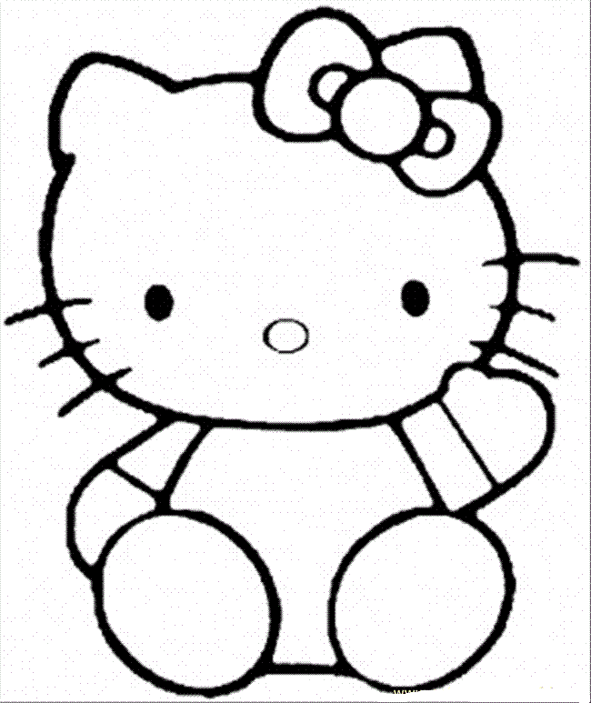 Hello Kitty Only For Kids Coloring Page