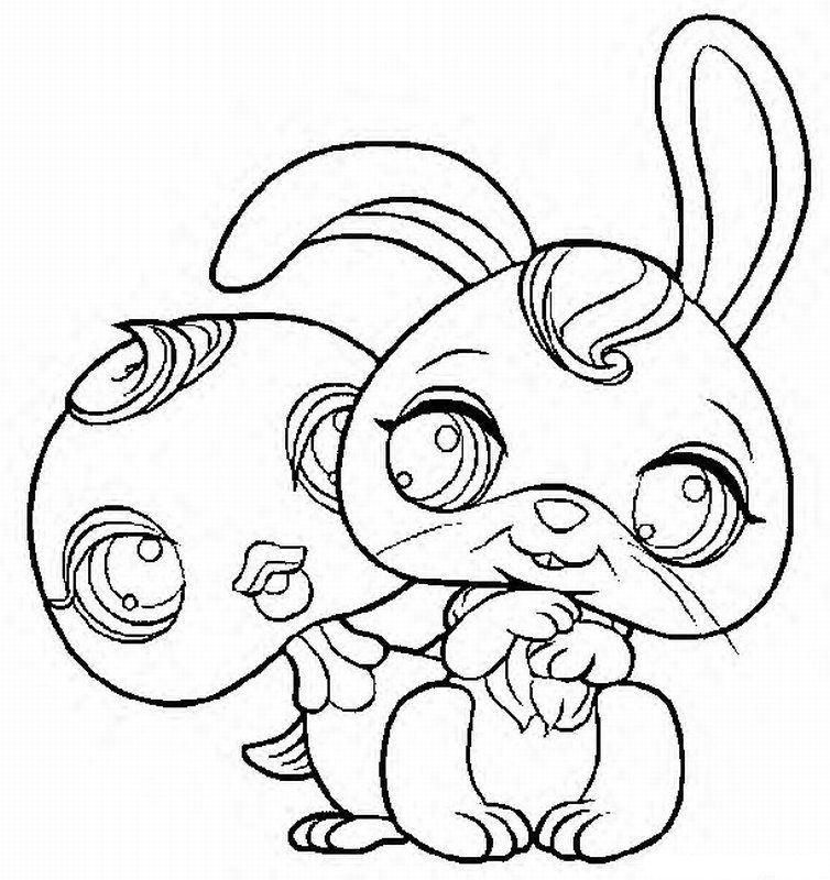 Two Littlest Pets Shop For Kids Coloring Page