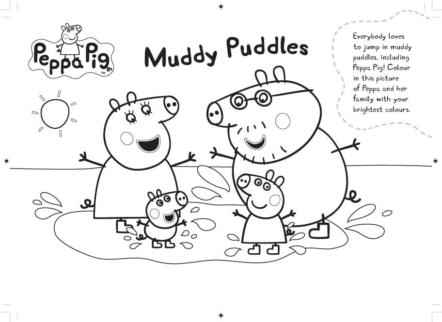 Muddy Peppa Pig Cool Coloring Page