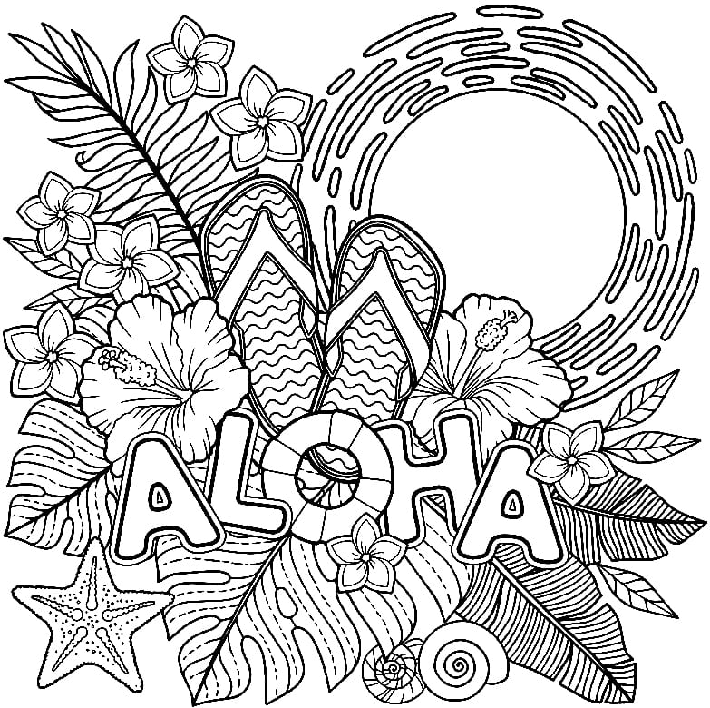 Aloha Coloring Pages