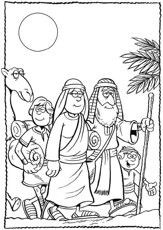 Abraham For Journey Coloring Page
