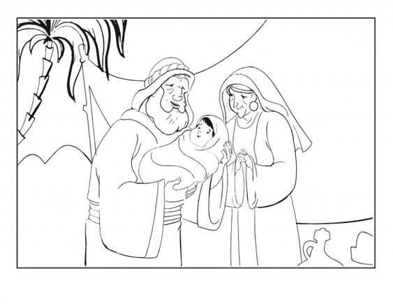 Abraham With A Son Coloring Page