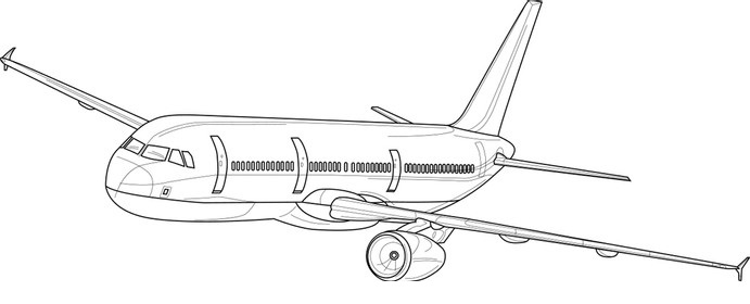 Air Plane Is Landing Coloring Page
