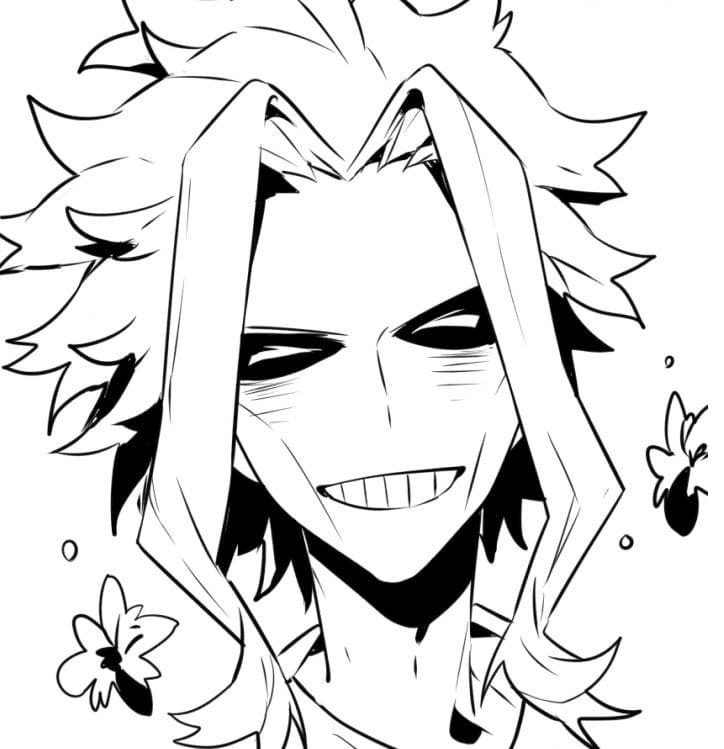 All Might Smile Coloring Page