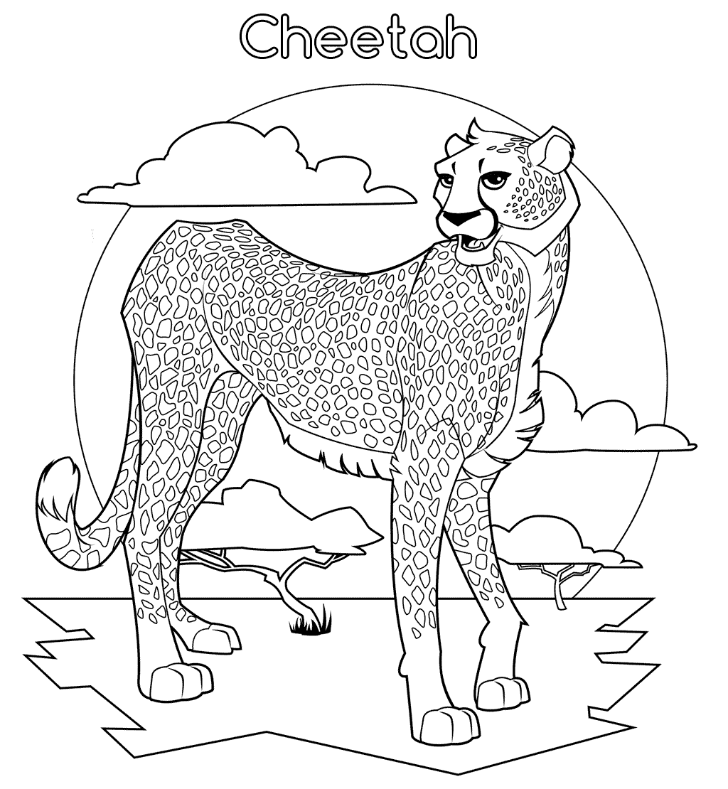 Animal Jam Cheerah Coloring Pages   Coloring Cool