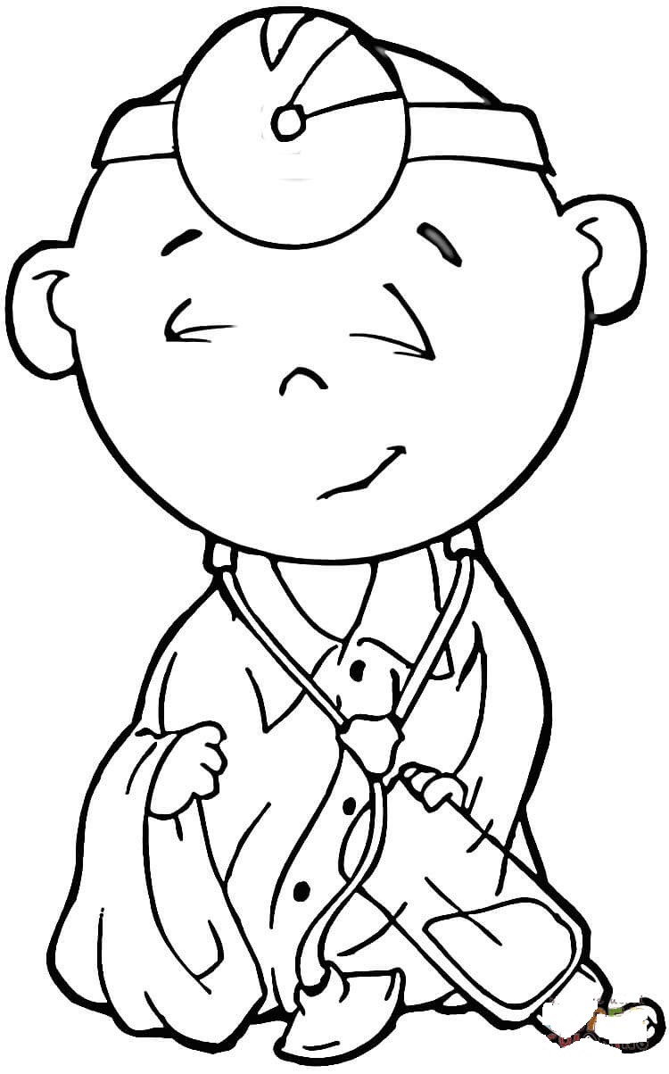 Baby Bottle Doctor Coloring Page