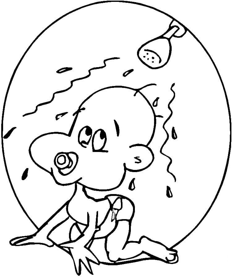 Baby Boy Shower Coloring Page