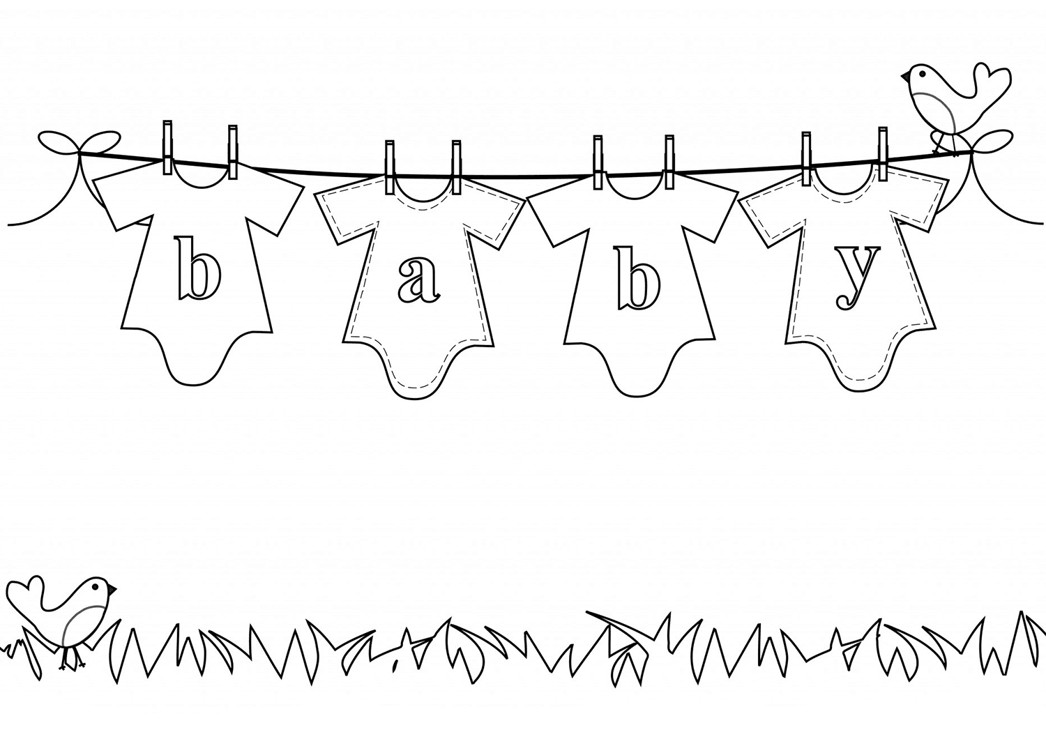 Baby Poster Clothes Coloring Page