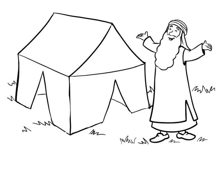 Abraham And House Coloring Page