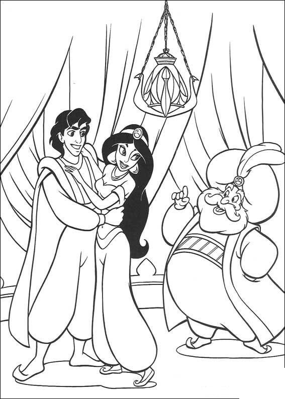 Coulpe And Sultan Coloring Page
