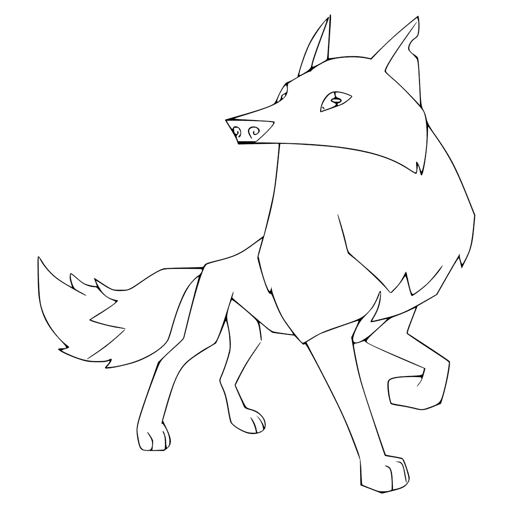 Animal Jam Arctic Wolf Drawing Coloring Pages   Coloring Cool