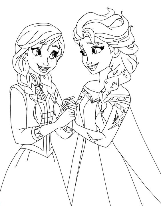 Happy Two Sister Anna And Elsa