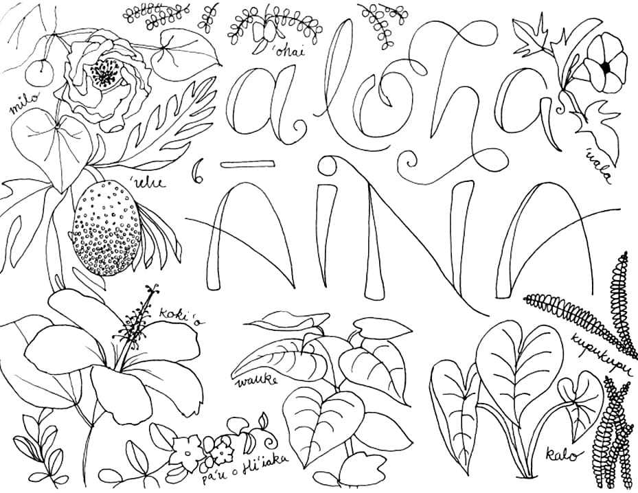 Nice Image Aloha Coloring Page