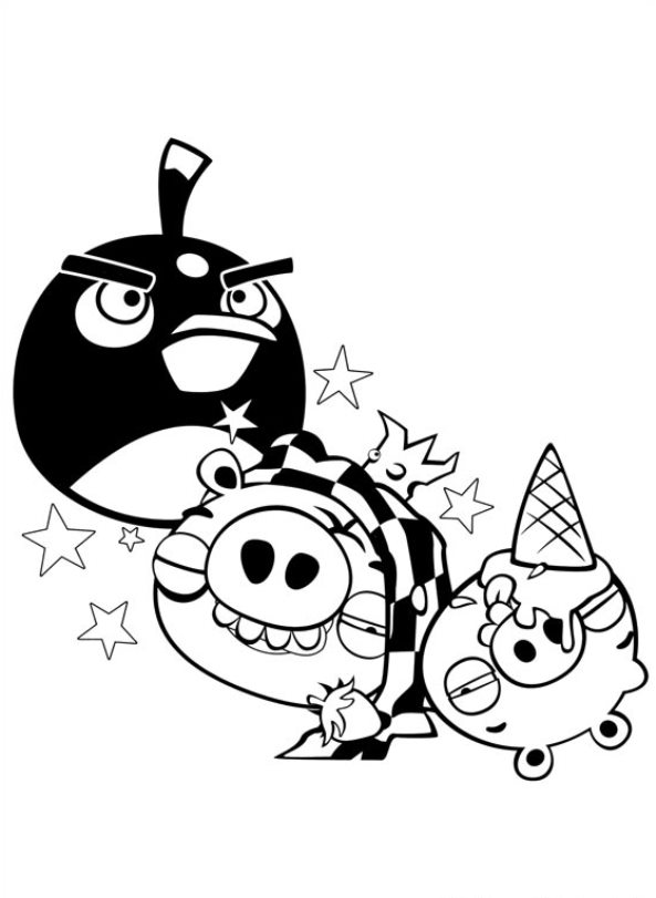 Three Angry Birds