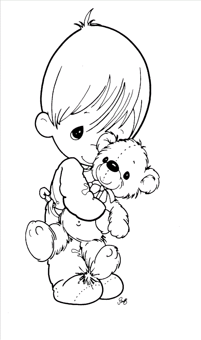 Two Babies Image Coloring Page