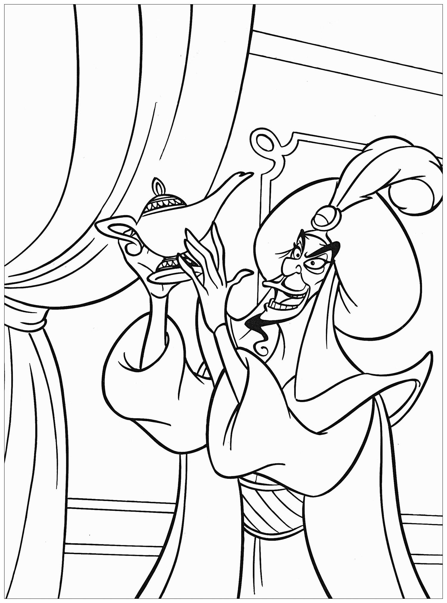 Witch In Aladdin Coloring Page
