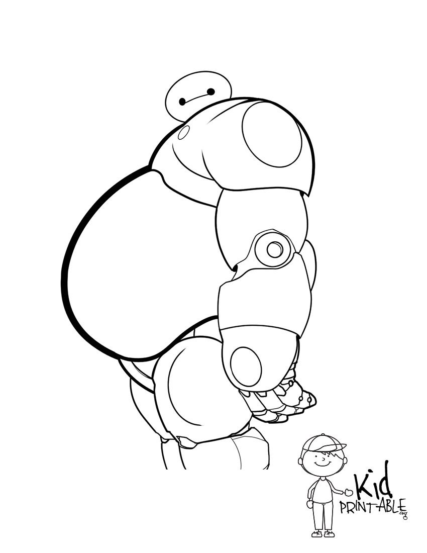 Baymax With Big Belly Coloring Page