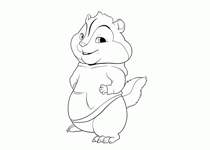 Alvin And The Chipmunks Alone Coloring Page