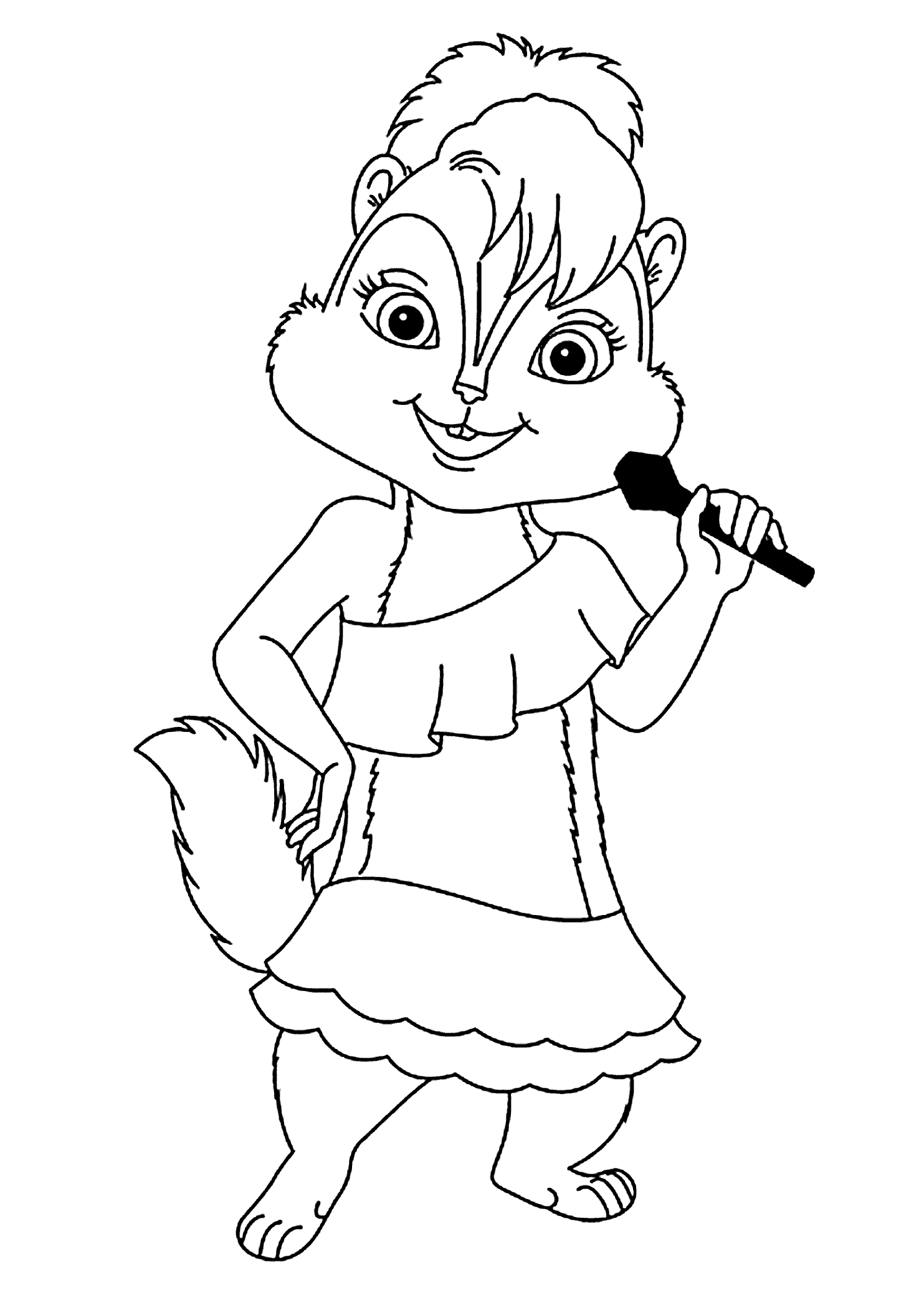 Alvin And The Chipmunks Sing Coloring Page