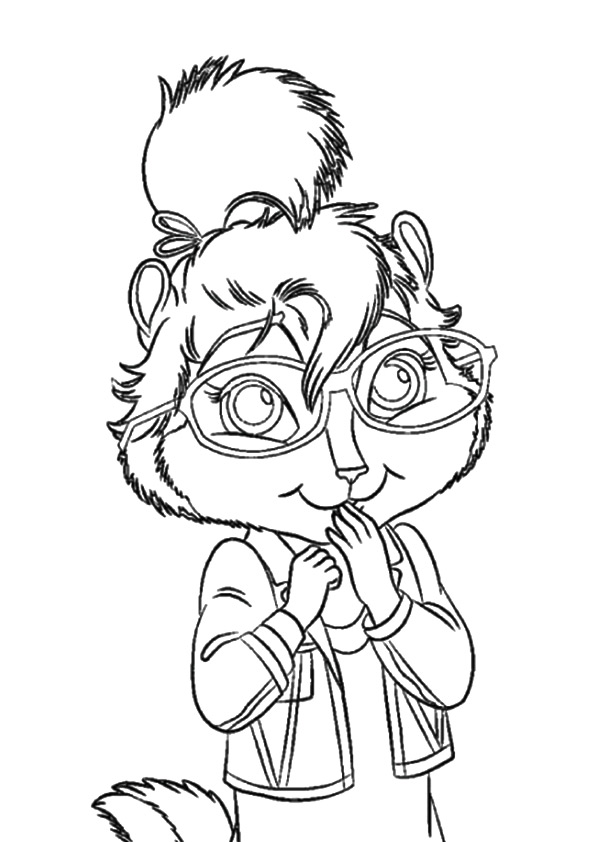 Alvin The Chipmunks Thinking Coloring Page