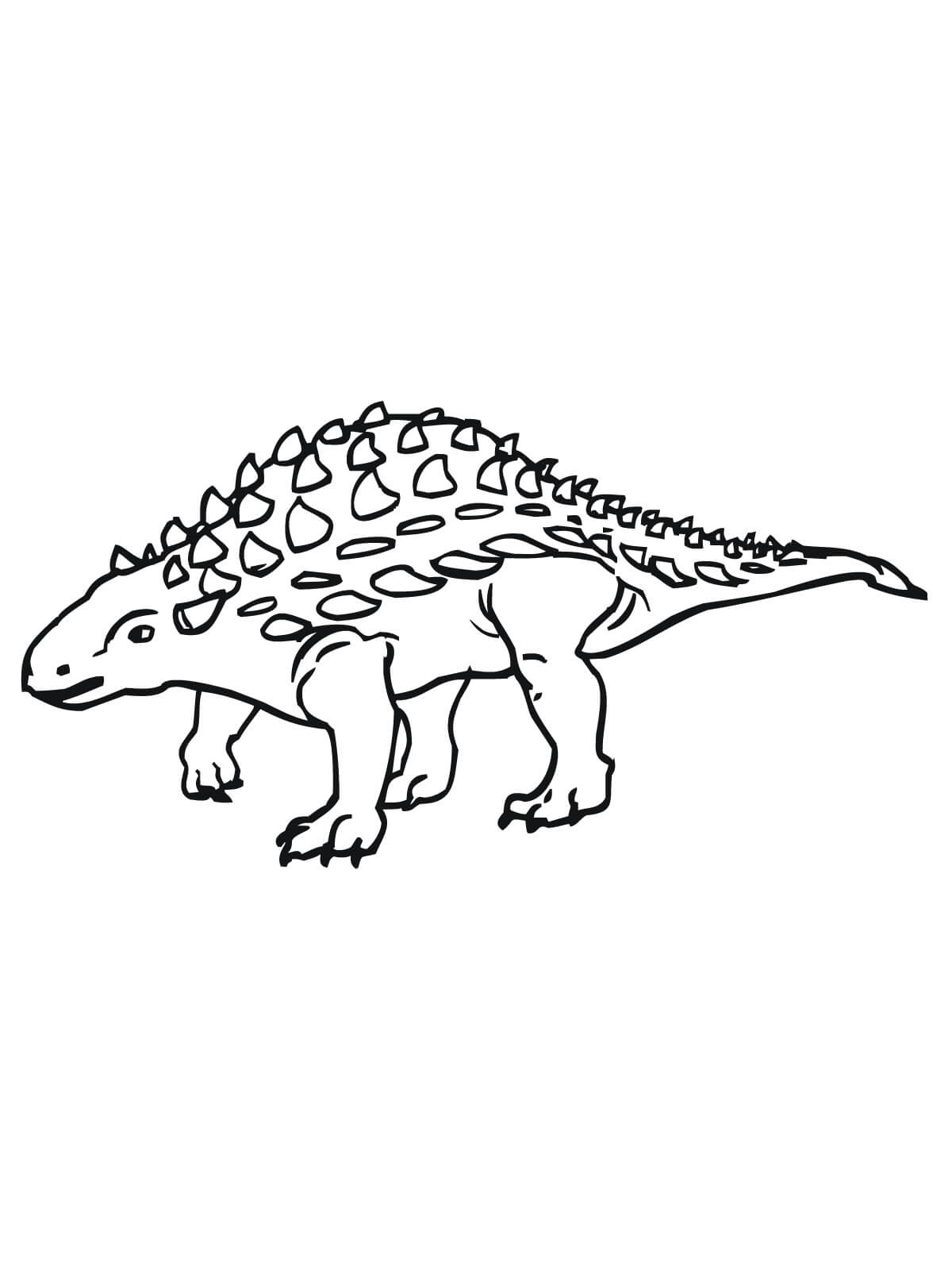Ankylosaurus Ankylosaurid Dinosaur Coloring Page