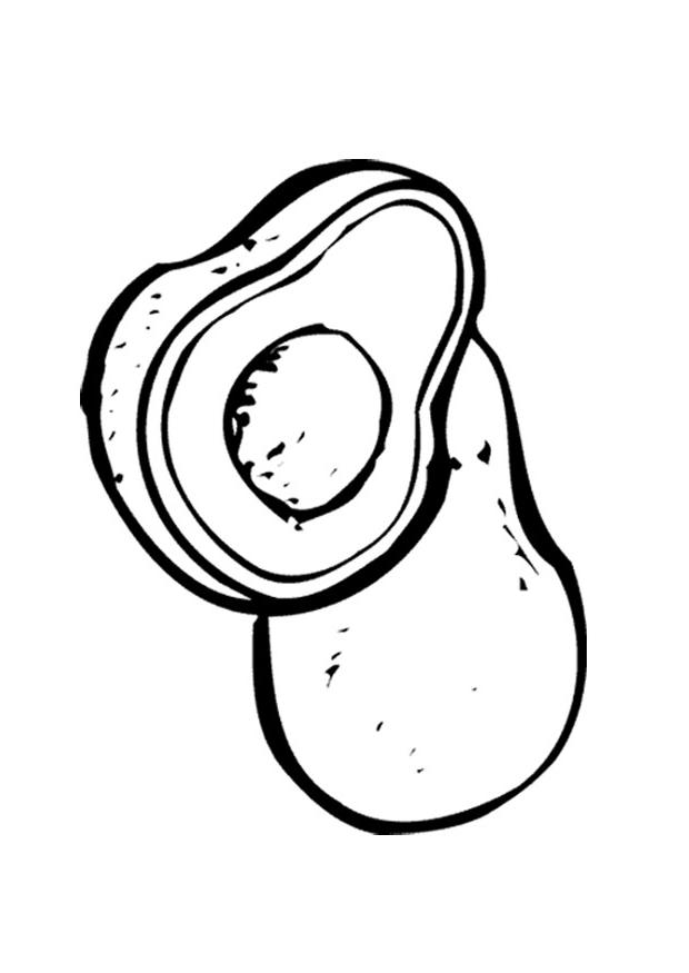 Two Avocado Coloring Pages Coloring Page