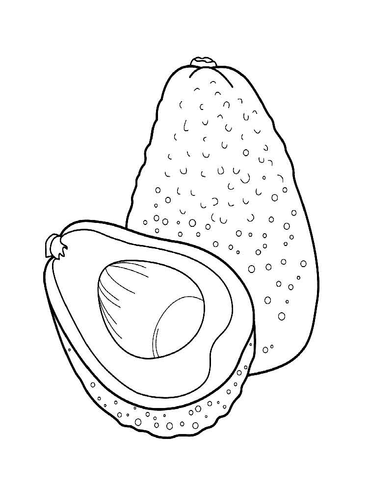 Avocado Printable Coloring Pages Coloring Page
