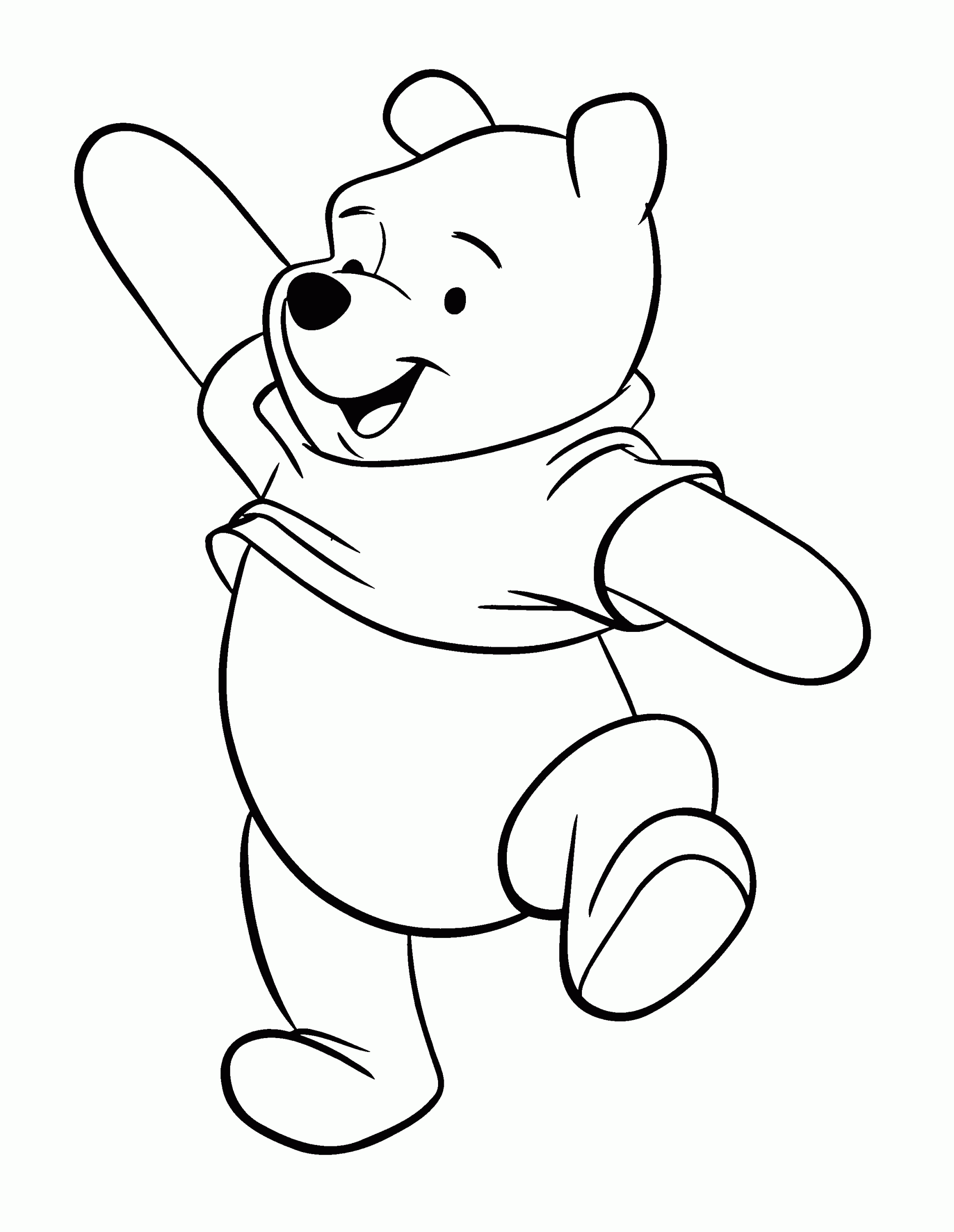 Baby Winnie The Pooh As A Bear Coloring Page
