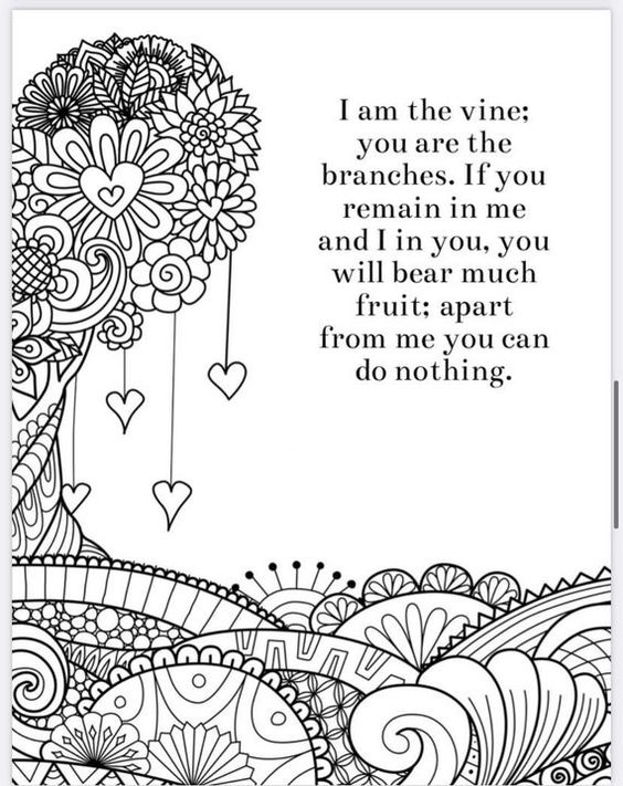 Bible Verse Branches Coloring Page