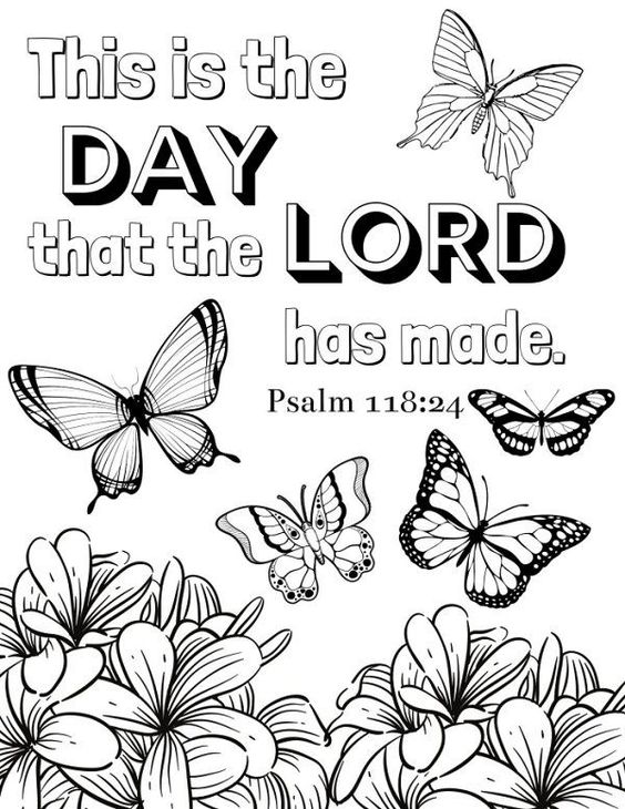 Bible Verse Day Coloring Page