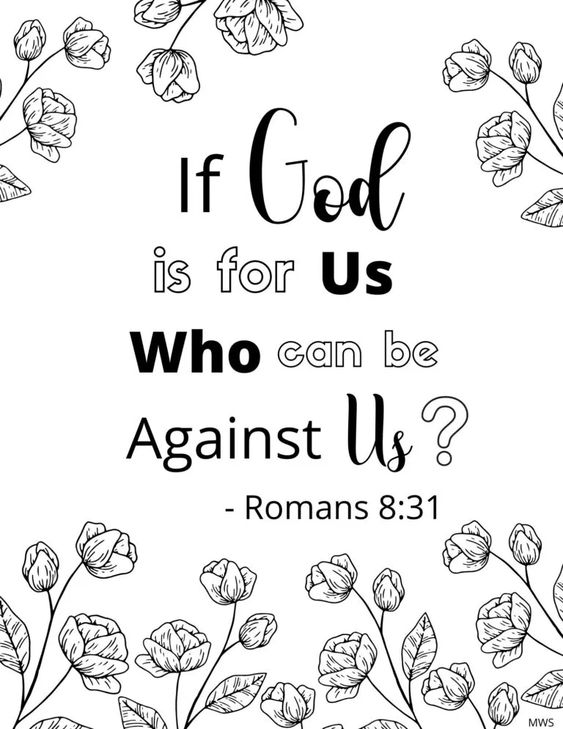 Bible Verse For Us Coloring Page