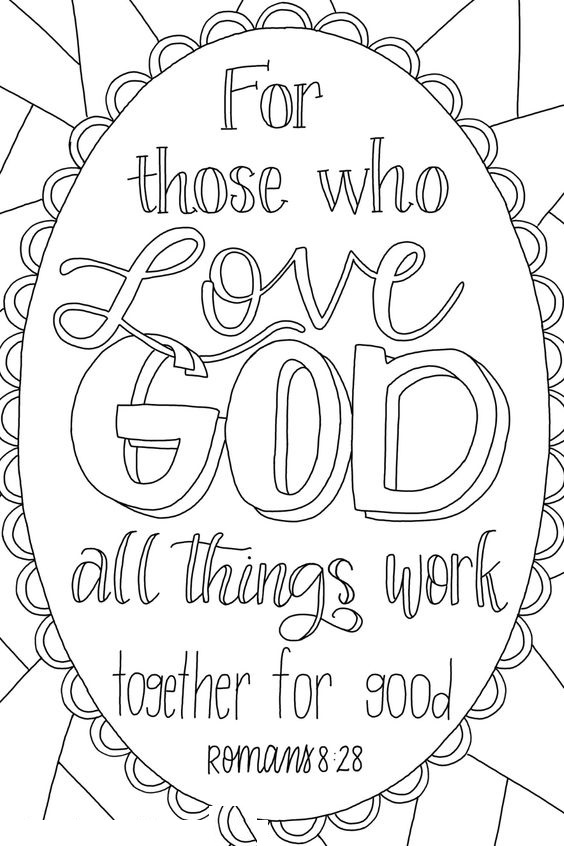 Bible Verse Love God Coloring Page