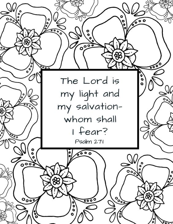 Bible Verse My Light Coloring Page